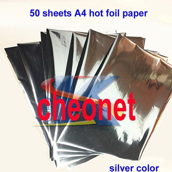 

50 sheets 20x29cm a4 stamping foil paper for laminator laminating transfere on elegance laser print jllsil