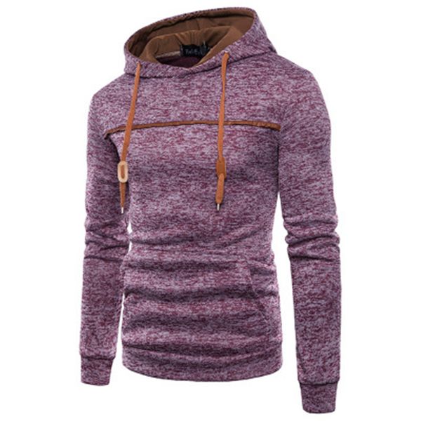 

mens jacquard hoodies fashion trend long sleeve drawstring hooded sweatshirts clothing male spring fleece casual loose with pocket hoodies, Black