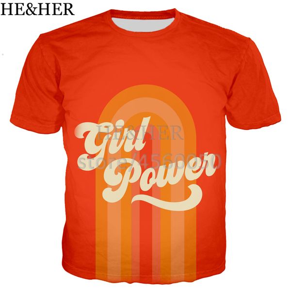 

girl power 3d print shirts kawaii funny funny men clothing