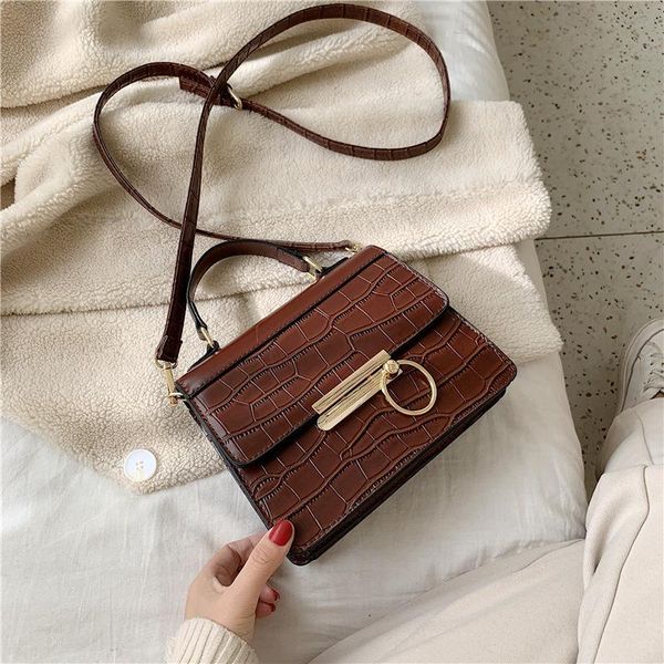 

women handbag 2020 new designer fashion temperament crocodile pattern crossbody messenger bag tote bag