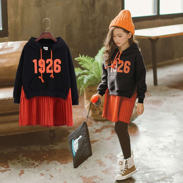

sweater korean winter new with veet splicing drs girl's princs skirt, Red;yellow