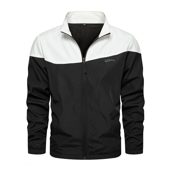 

2021 new autumn jacket casual streetwear male jackets and coats simple windbreaker style coat sportswear 024w, Black;brown