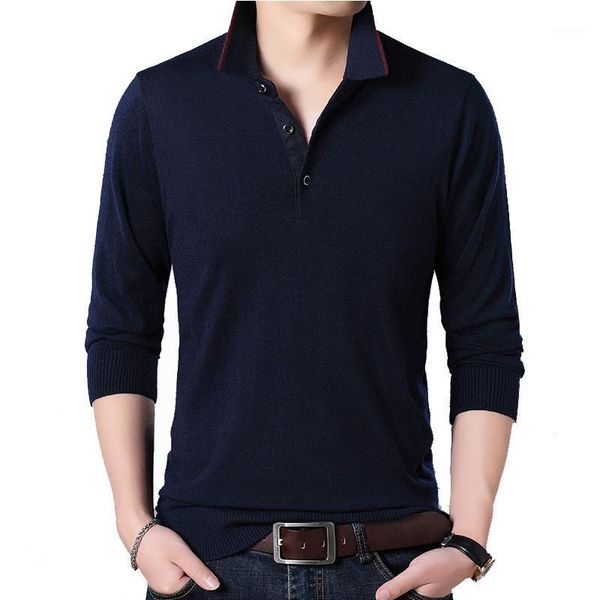 

autumn winter fashion casual sweater men turn-down collar slim fit mens sweaters nice solid pullovers male1, White;black
