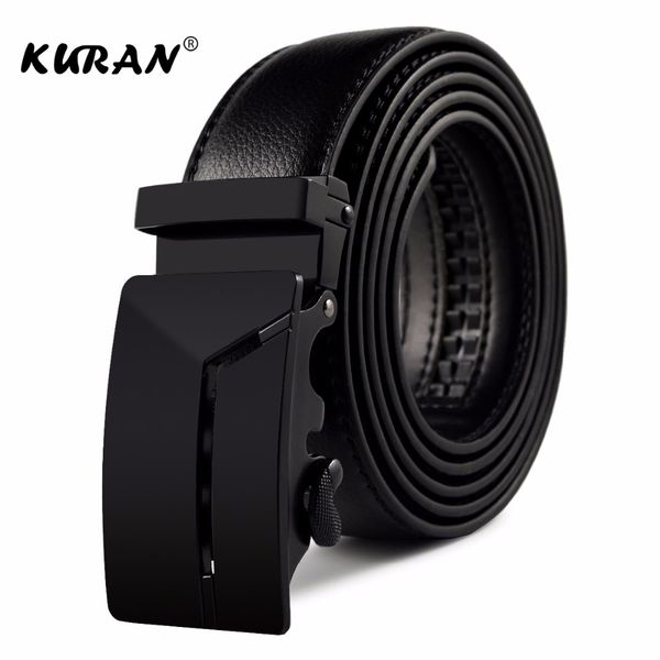 

kuran] new brand designer mens belts luxury real leather belts for men metal buckle man jeans pants genuine leather belt male s, Black;brown