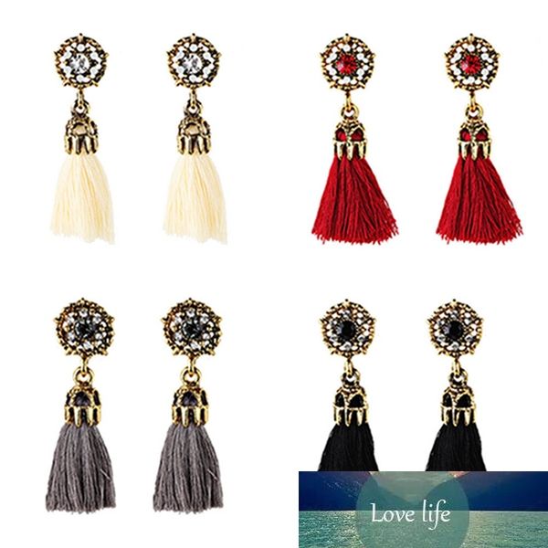 Lange Tropfen Baumeln Ohrringe Vintage Frauen Quaste Ohrringe 4 Farben Boho Erklärung Marke Schmuck Weibliche Accessoires