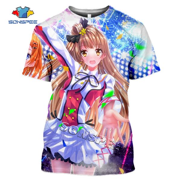 

3d anime girl love live summer idol girl men pullover 3d print shirts horror plus size horror men clothing