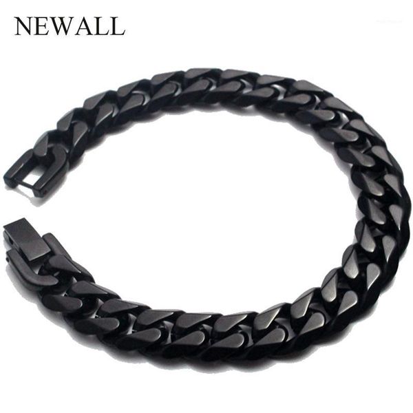 

link, chain cxqa stainless steel men bracelet cuban link gift male jewelry accessory black retro punk charm hand bracelet1