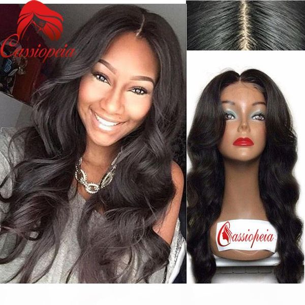

indian virgin human hair loose wave full lace wig 150%density middle part lace front wigs with baby hair glueless for black women, Black;brown