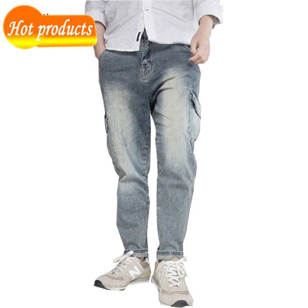 

with breen straight male tools loose multi-pocket harlan pants spring and autumn mark big blue jeans more size 42 qupd