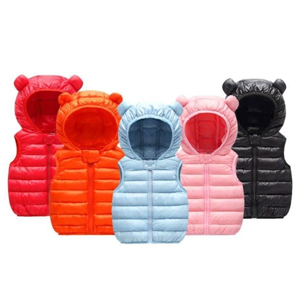 

new baby boys girls cotton winter vest outwear fashion children cotton-padded cartoon ear hoodies infant warm coat 201106, Camo