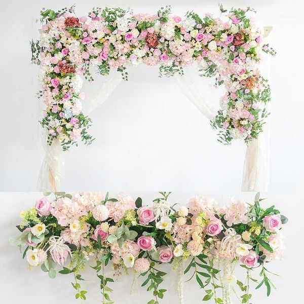 

decorative flowers & wreaths 1m simulation plant artificial row flower wall wedding arrangement decor diy pavilion arch window flores1