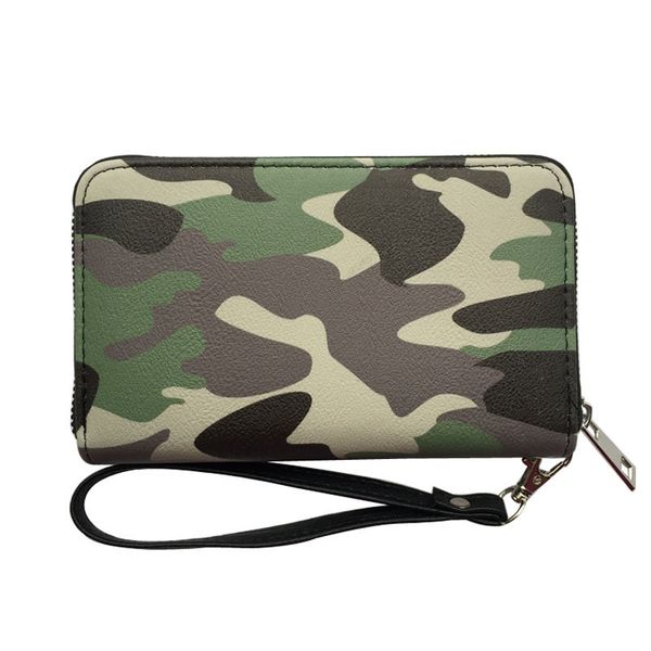 

kandra camo wallet women clutch wristlet zipper pouch vegan leather card holder phone bag coin purse wallets