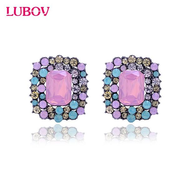 

stud 2021 est crystal rhinestone earrings for woman christmas party jewelry 4 colors factory wholesale fast, Golden;silver