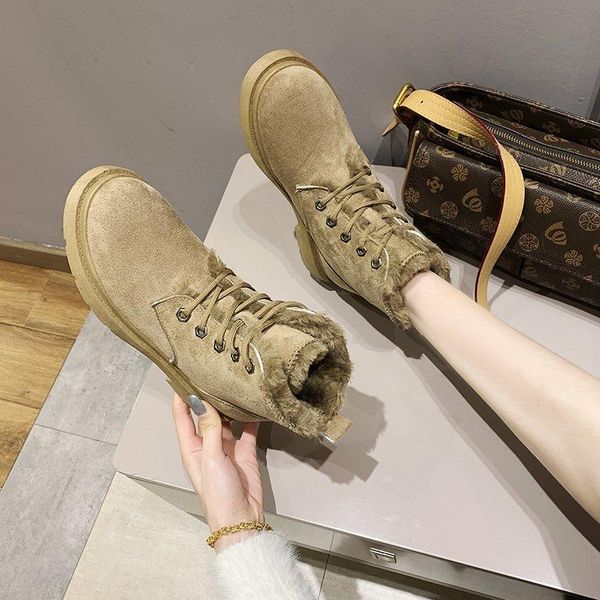 

women boots 2020 winter shoes woman snow boots large plush inside botas mujer waterproof australian female booties, Black