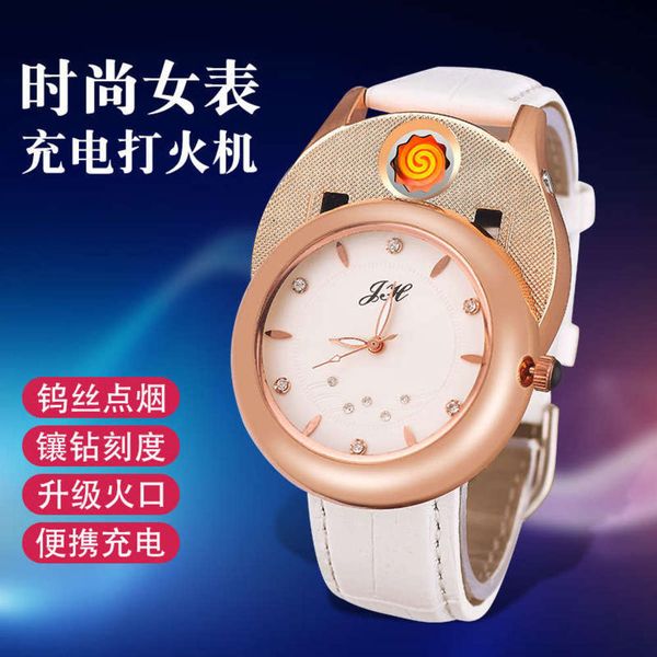 

lighter usb new charging women's watch cigarette lighter personalized gifts sale, Slivery;brown