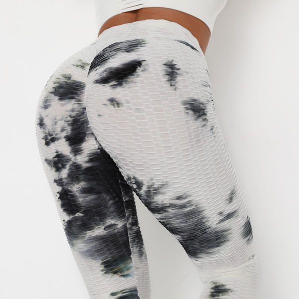 

printed push up leggings women tie-dye leggings fitness high waist workout jeggings female colorful personality, Black