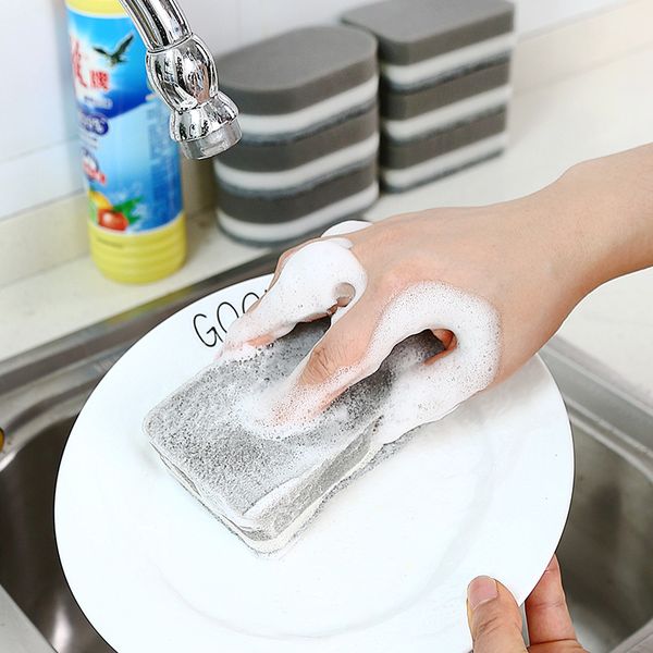 

sponge cleaning block decontamination dishwashing sponge wipe double-sided dishwashing sponge block cleaning scouring pad dish cloth