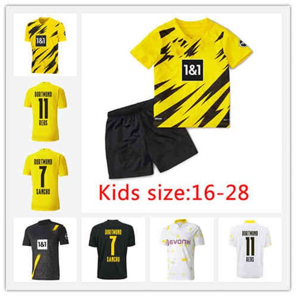 

haaland borussia hazard dortmund soccer jersey 2020 2021 football shirt 110th reus hummels sancho brandt men + kids kit third maillot, Black;yellow