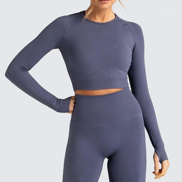

long sleeve women seamless yoga set hip up gym leggings running sportsuit fitness workout tracksuit exercise sportswear1, White;red