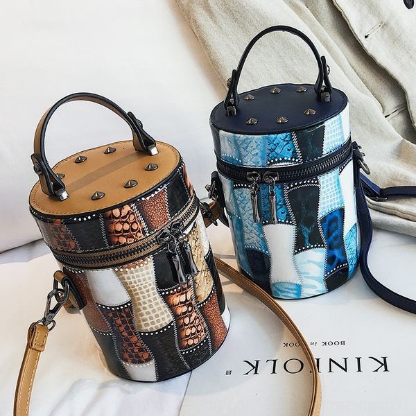 

s women 2020 summer new shoulder bucket bagfashion rivet diagonal span bucket bag korean style versatile one shoulder bag p71zr