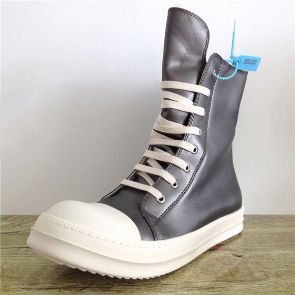 

winter leather ankle mens ro boots casual high men shoes botines hombre bottes homme 11#20/20d50, Black