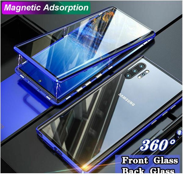 

360 degree magnetic adsorption glass case for samsung galaxy a41 a51 a71 a50 a70 a40 a30 a20 a10 a81 a91 pho wmtogs