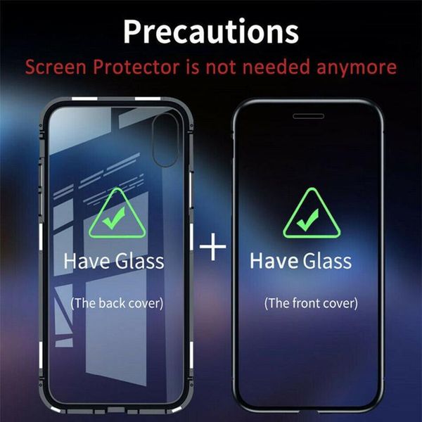 

magnetic metal double sides glass case for xiaomi redmi note 10 t poco x3 nfc 9 8 9s 8t jllbvl