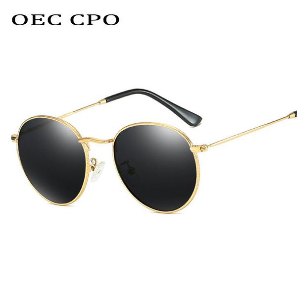 

sunglasses oec cpo 2021 style vintage round men women luxury female party glasses uv400 o213, White;black