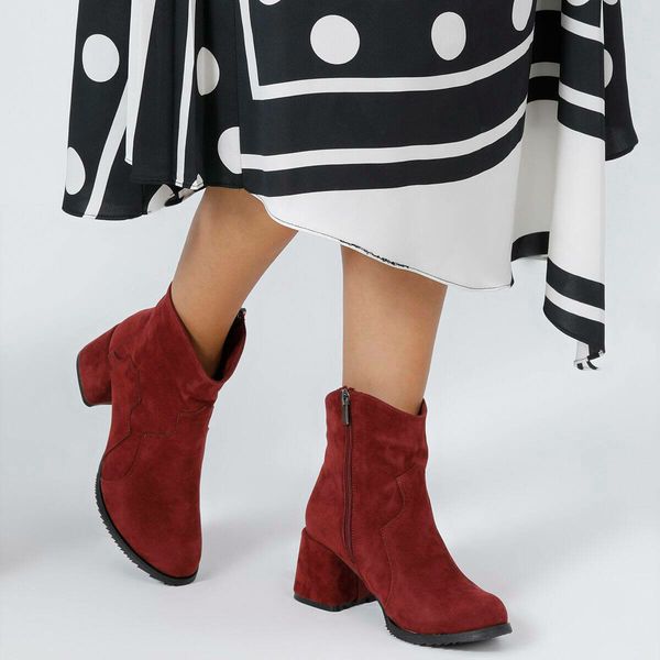 

flo isla burgundy women 's boots butigo t200425, Black