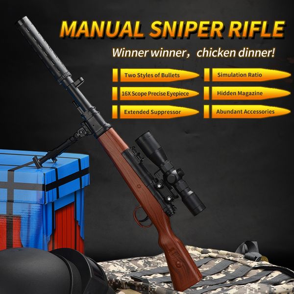 

kid toys 24 inch pubg 98k water pellet gun simulation of firearms toys 2020 selling gift of the baby