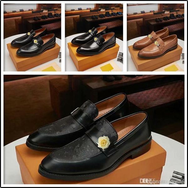 

c8 men's genuine leather shoes business designer dress moccasins flats slip on new men's casual shoes dress mens business shoes 33, Black