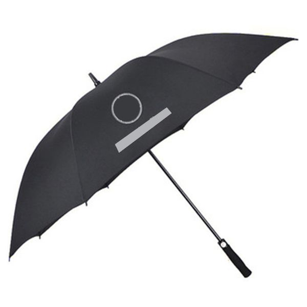 Ombrello automatico con manico lungo per auto Ombrellone parasole nero da golf grande può essere personalizzato con LOGO WH0344