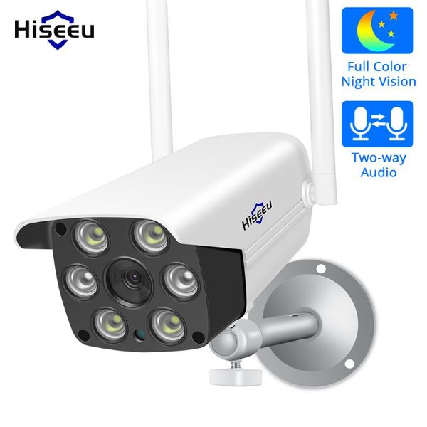 

камера hiseeu 1080p 2mp wifi ip-камера водонепроницаемый открытый безопасности системы видеонаблюдения onvif беспроводной ночного видения wi