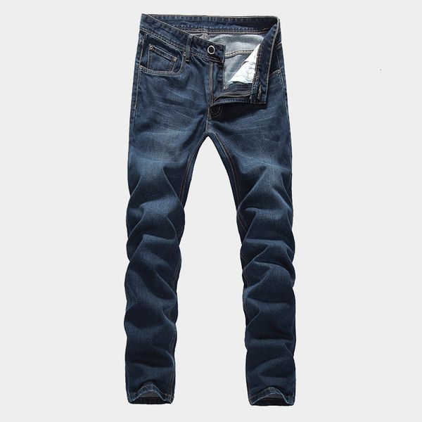 

trendy brand men's new slim small straight jeans in spring and autumn, Blue