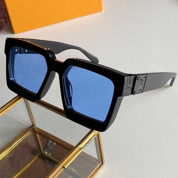 

2020 official latest color 1165w fashion sunglasses millionaire square frame continuous retro decorative glasses with box, White;black