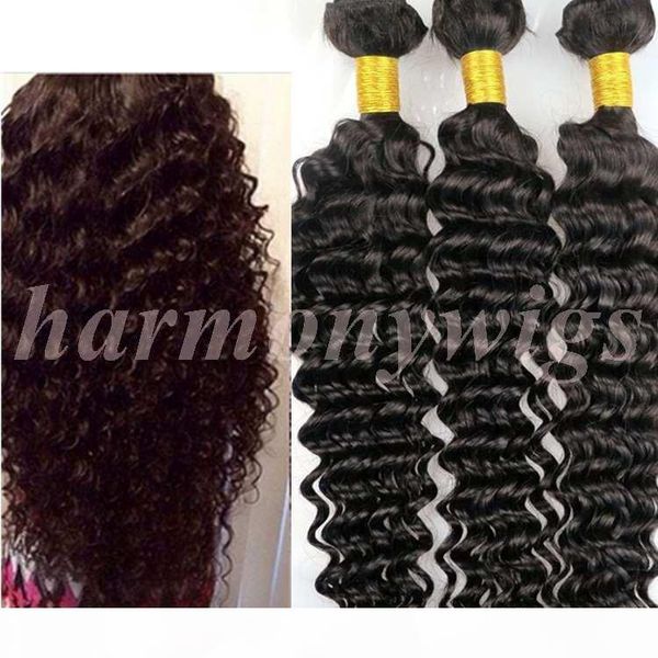 

mink vrgin hair extensions brazilian human hair weaves wefts 8-34inch unprocessed peruvian indian mongolian cambodian deep curly bundles, Black