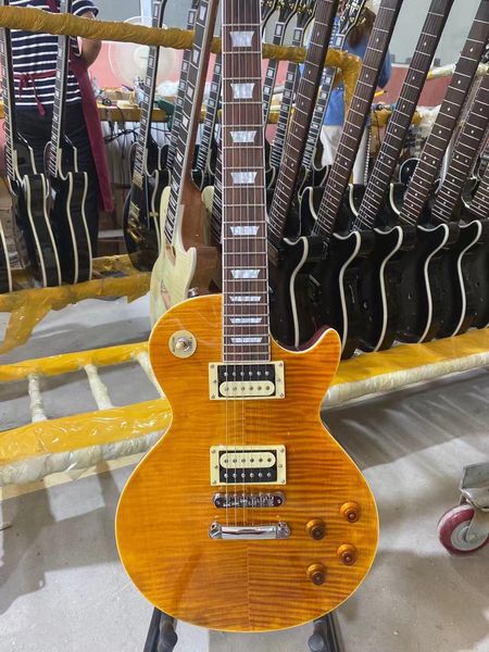 

lp electric guitar tiger maple zebra pickups rosew