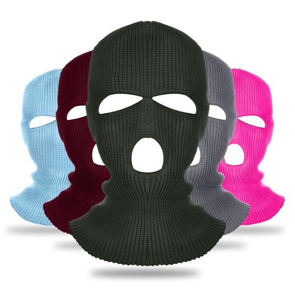 

1 pc fashion 3 holes ski hat winter cap balaclava hood motorbike motorcycle helmet full face windproof army tactical hat