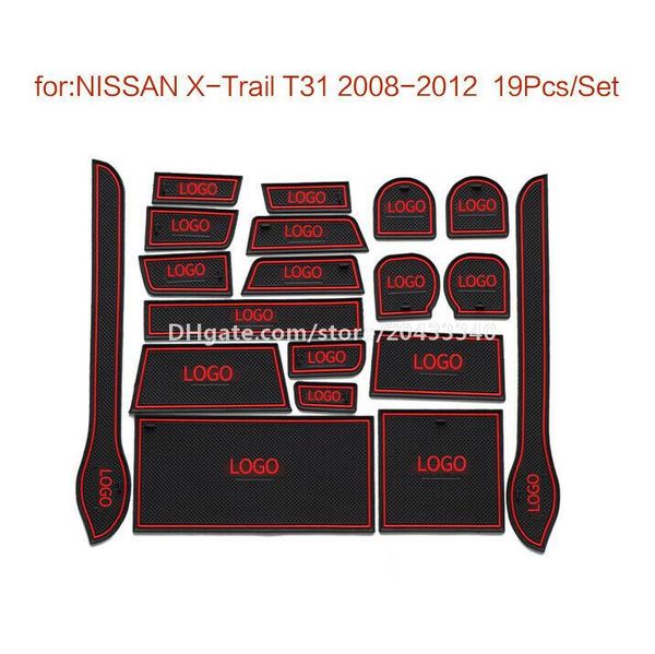 

car gate slot pad water coaster interior non-slip mat for nissan x-trail 08-2012