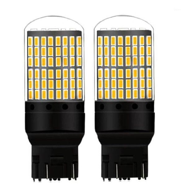 

emergency lights 2pcs t20 7443 w21/5w 2000lm super bright led canbus car brake bulb auto turn signal lamp daytime running light white red ye