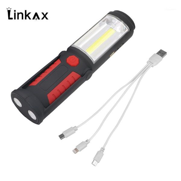 

rechargeable cob led magnetic inspection work lamp light with multi-function usb cable built in battery for emergency1