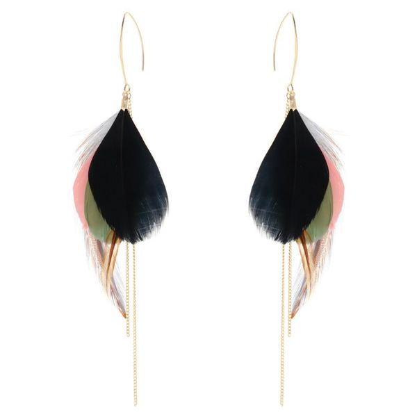 

elegance11 korea ostrich feather earrings for women statement funny earrings christmas gift for women, Silver