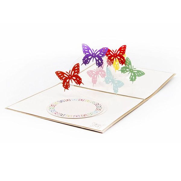 

3d up card butterfly happy anniversary birthday valentine christmas 57bb