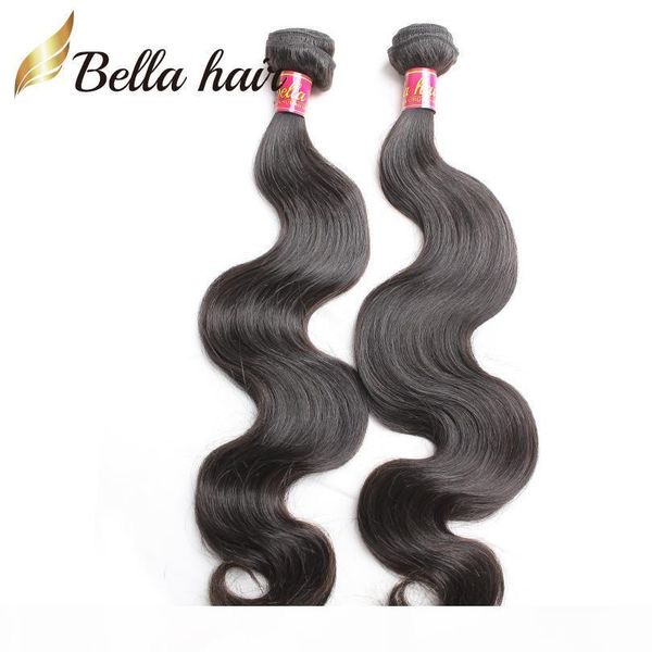 

8~30inch 100% virgin hair weaves indian human hair bundles natural color body wave hair extension bellahair, Black