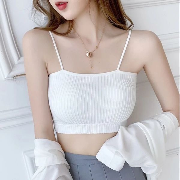 

2021 new cotton bralette striped padded bras bralette ultrathin ladies underwear women lingerie femme crop top, Red;black