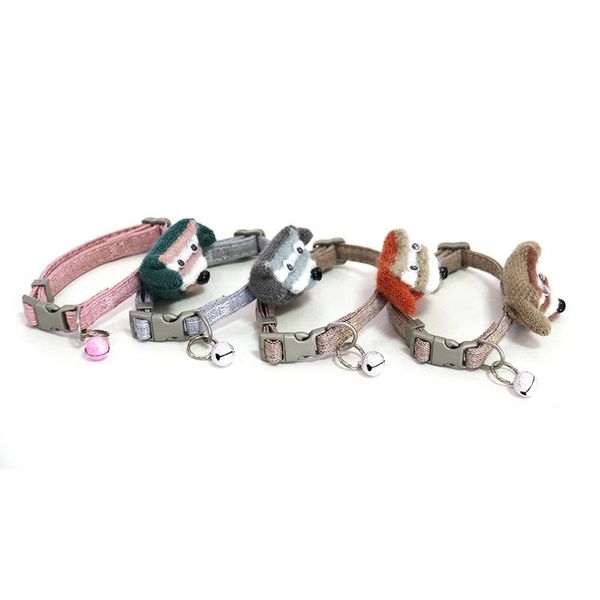

dog collars & leashes adjustable small medium dogs pet products cartoon lovely collar bells lattice accessories
