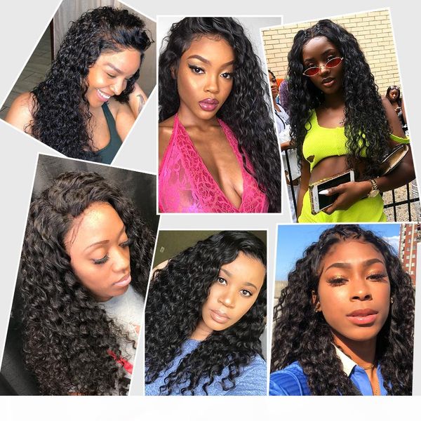 

peruvian lace front wigs kinky curly wigs pre plucked with baby hair 8-24 inch virgin human hair wigs, Black;brown