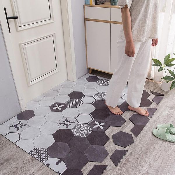 

carpets diy slow rebound leather waterproof non-slip entry door mat kitchen bathroom carpet customize living room rug entrance floormat1
