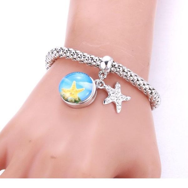 

boom life new snap bracelet for women fit diy 18mm snap jewelry elastic snap buttons bracelet jewe bbytvb, Golden;silver