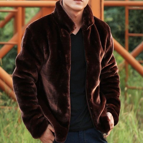 

european fashion new mens warm fur collar faux fur overcoats male short jackets plus size 8xl black casual motorcycle biker1